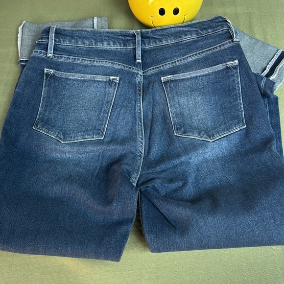 Frame Le Nouveau High Rise Straight Leg Raw Big Cuff Jeans - Picture 3 of 5